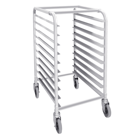 Browne Foodservice Bun Pan Rack 10 - tier End Loading 26x20.25x38.5"/66x51x98cm Aluminum (589110) - iFoodservice Online