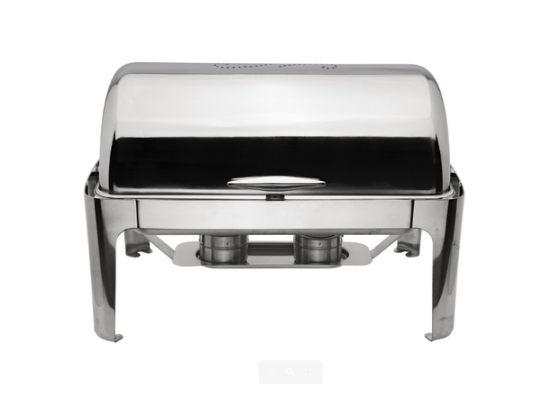 Browne Foodservice Cadence Full Size Rectangular Chafer With Roll Top Cover(575137) - iFoodservice Online