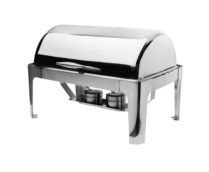 Browne Foodservice Cadence Full Size Rectangular Chafer With Roll Top Cover(575137) - iFoodservice Online