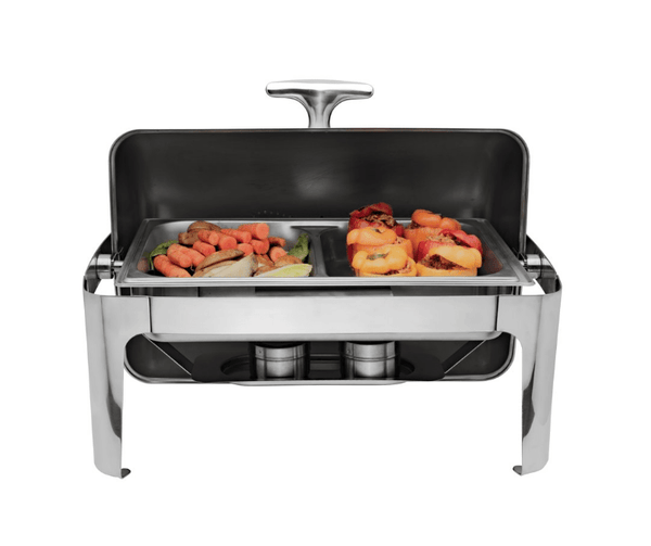Browne Foodservice Cadence Full Size Rectangular Chafer With Roll Top Cover(575137) - iFoodservice Online