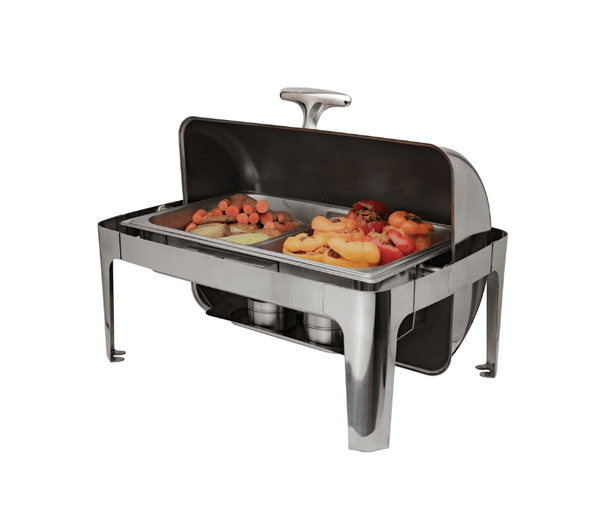 Browne Foodservice Cadence Full Size Rectangular Chafer With Roll Top Cover(575137) - iFoodservice Online
