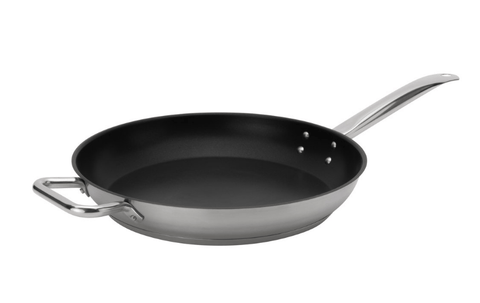 Browne Foodservice Elements Fry Pan 14"/36cm Stainless Steel Non Stick Excalibur (5734064) - iFoodservice Online