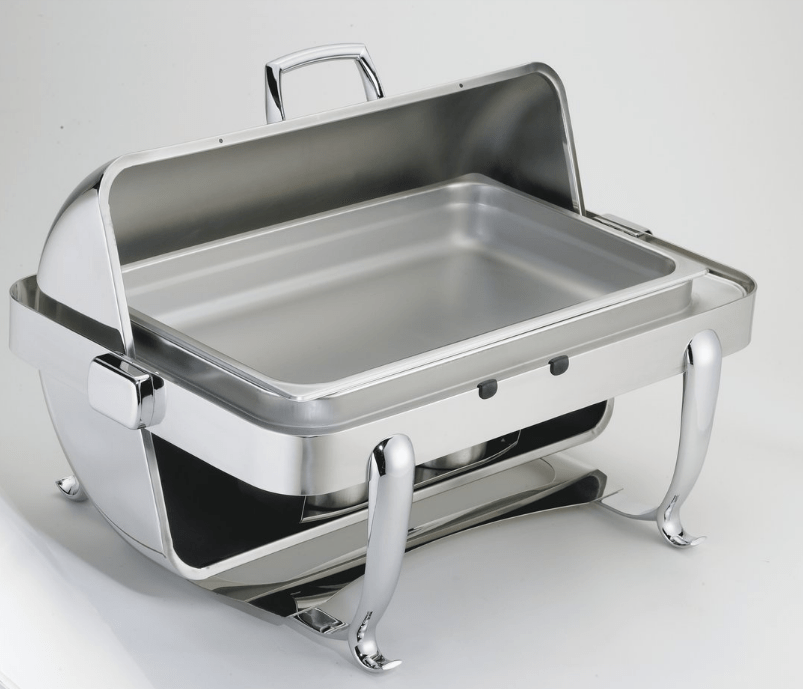 Browne Foodservice Octave Full Size Rectangular Chafer Dripless with Round Top Cover (575170) - iFoodservice Online
