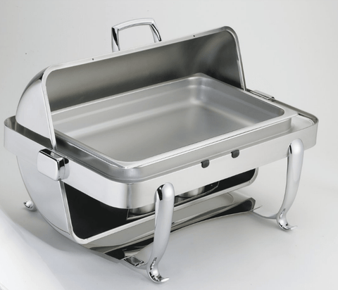 Browne Foodservice Octave Full Size Rectangular Chafer Dripless with Round Top Cover (575170) - iFoodservice Online