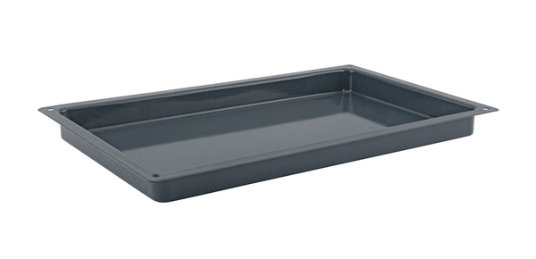 Browne Foodservice Thermalloy Combi Roast Pan, Full Size 20.75x12.75x1.5"/52.7x32.4x3.8cm, Steel, 20ga, Granite Enamel (576202) - iFoodservice Online