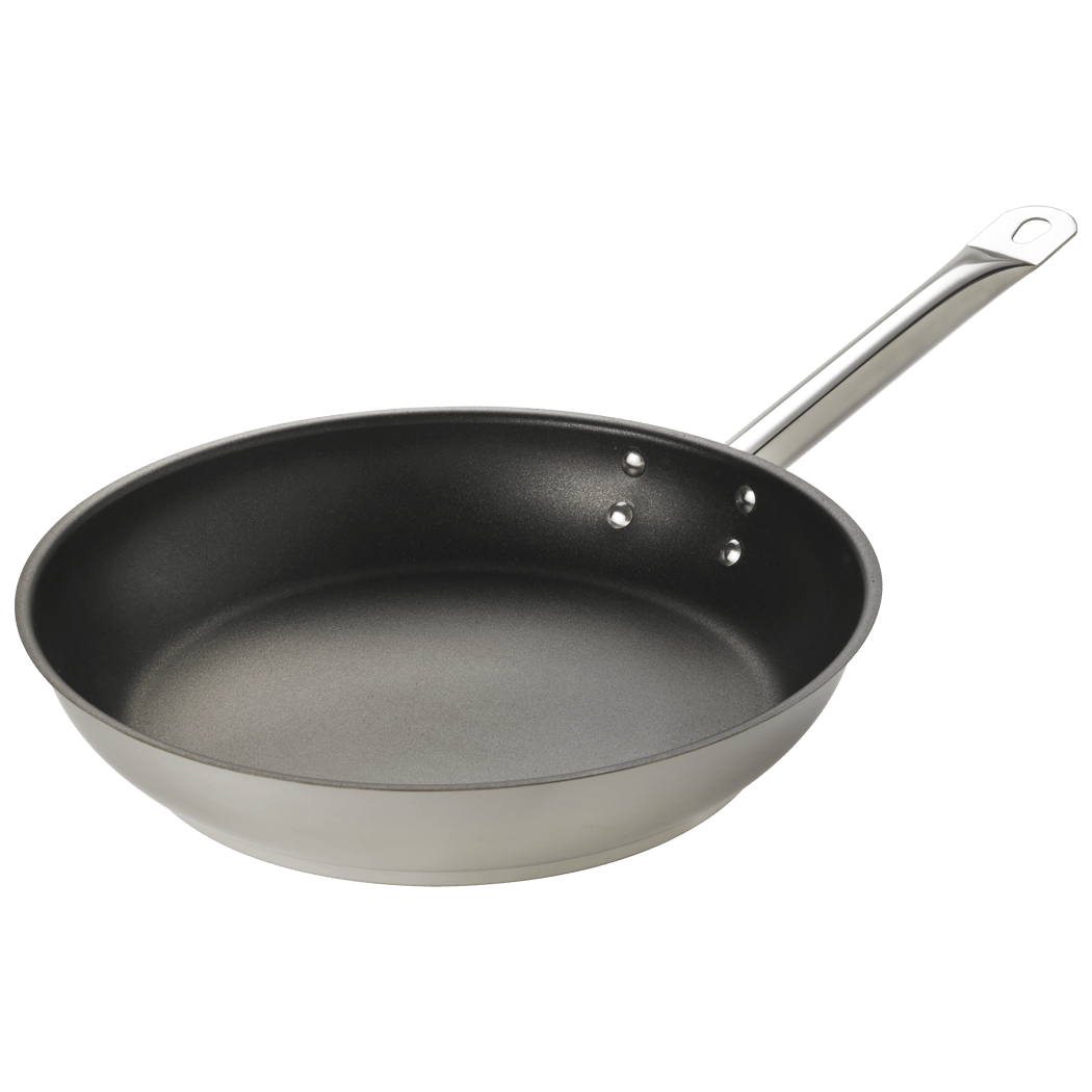 Browne Foodservice Thermalloy Stainless Steel Excalibur Coated Non Stick Fry Pan 12 - 1/2" (573778) - iFoodservice Online