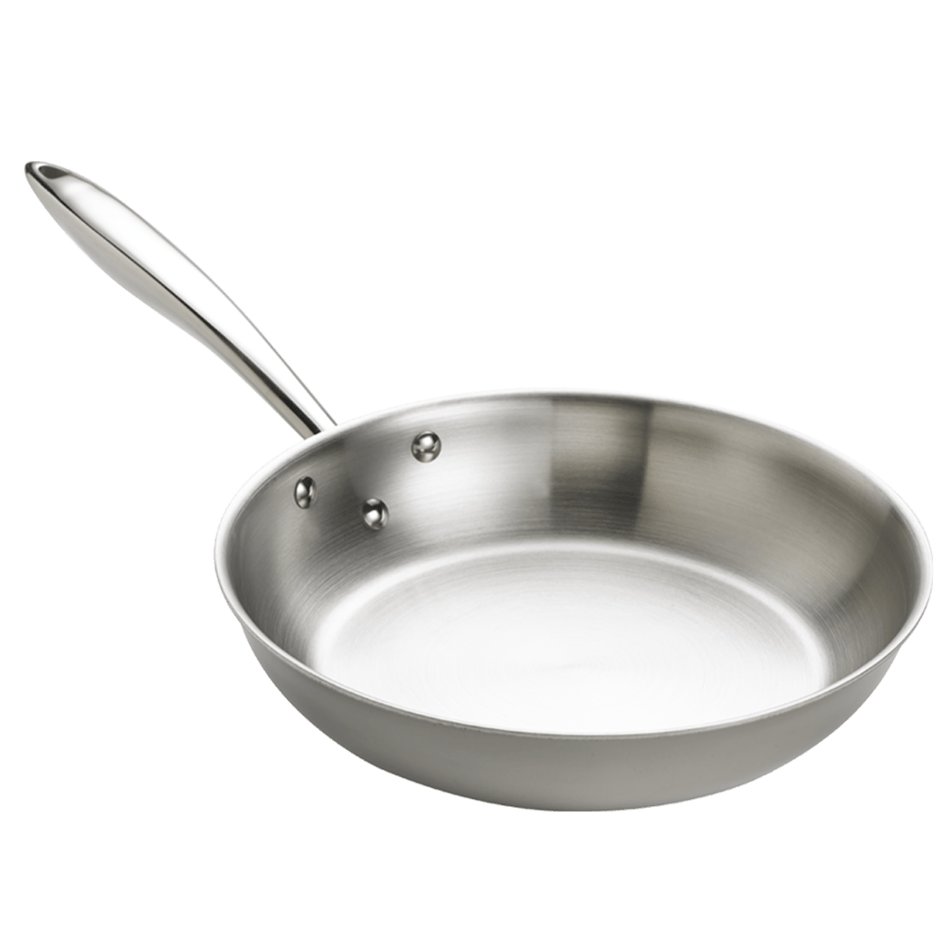 Browne Foodservice Thermalloy Stainless Steel Tri Ply Fry Pan 11x2" / 28x5cm (5724094) - iFoodservice Online