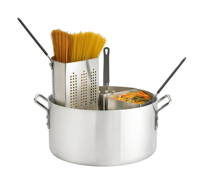 Browne Foodservice Thermally Pasta 20qt Aluminum/stainless Steel Cooker With 4 Insets (5813318) - iFoodservice Online