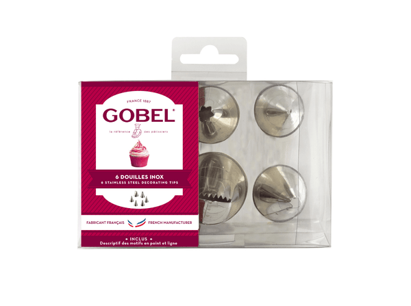 Gobel Stainless Steel Crystal Box Set of 6 Pcs Icing Tips Assorted (888002) - iFoodservice Online