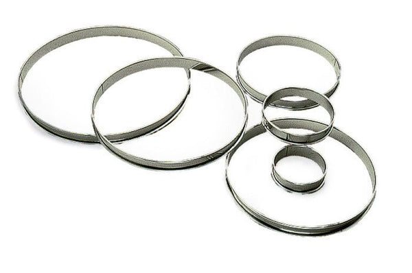 GOBEL St/st tart ring - Rolled edges - 4/10 thickness - Ø180 mm / h20 mm 824944 - iFoodservice Online