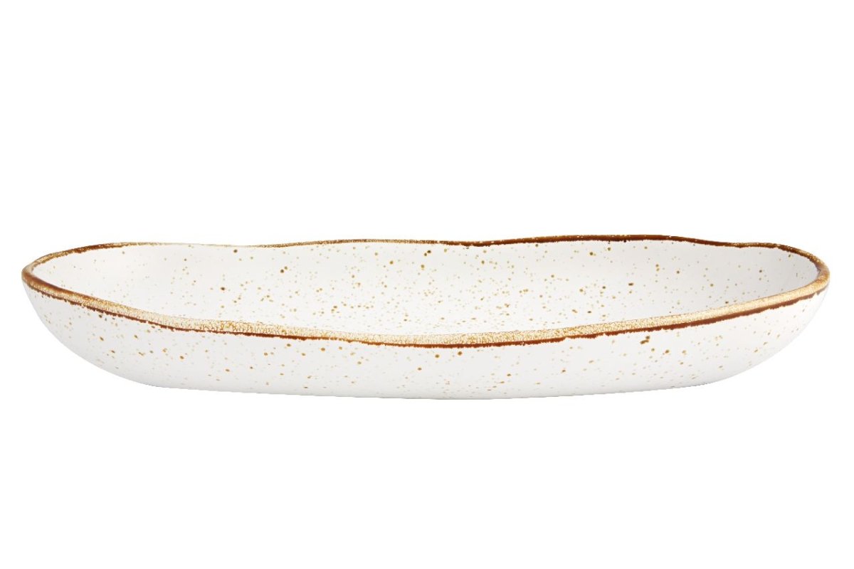 iFoodservice Online Rustic Blend White Oval Tray 1 1/3 WH - Item 27020966 - iFoodservice Online