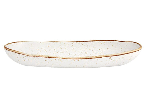 iFoodservice Online Rustic Blend White Oval Tray 1 1/3 WH - Item 27020966 - iFoodservice Online