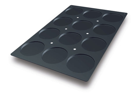 Louis Tellier Silikomart - 12 Discs 4 3/4'' 60 X 40 Mold (SQ013) - iFoodservice Online