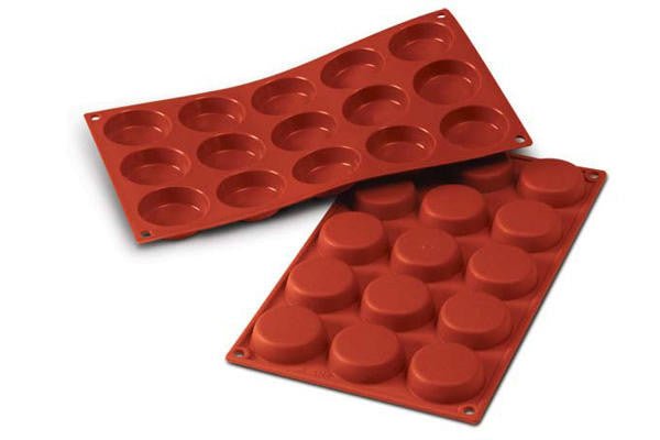 Louis Tellier Silikomart - Silicone Mould N. 15 Flan Mould Ø50 H 14 Mm (SF044) - iFoodservice Online