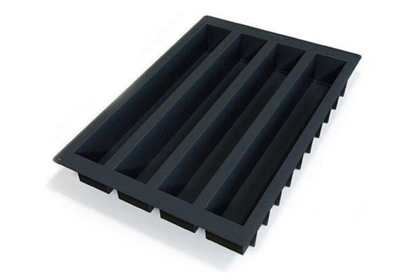 Louis Tellier Silikomart - Tronco Square 2 3/4'' X 2 3/4'' Finish 60 X 40 Mold(SQ016) - iFoodservice Online