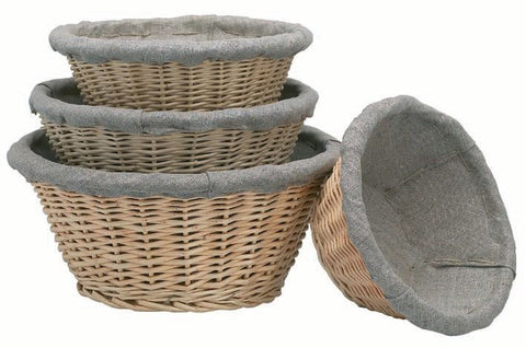 Matfer Bourgeat Banneton Linen Lined Basket 10 5/8" (118512) - iFoodservice Online