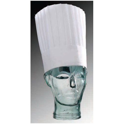 Matfer Bourgeat Disposable Chefs Hats, 30 Pleats, 8 3/4", Pack of 10 (760331) - iFoodservice Online