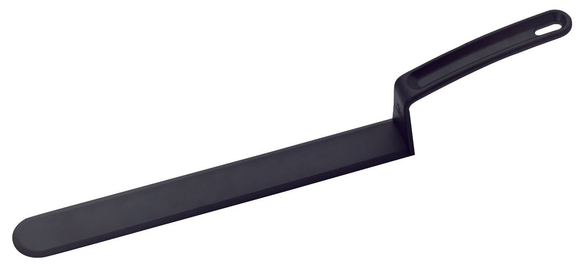 Matfer Bourgeat Exoglass® Bent Spatula Black 17" (112686) - iFoodservice Online