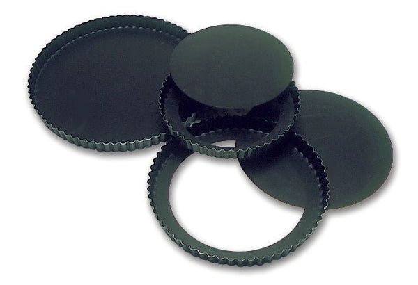 Matfer Bourgeat Exopan Tart Mold with Removable Bottom Nonstick Fluted 11 3/4" (332228) - iFoodservice Online