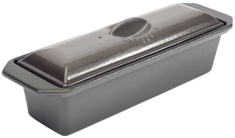 Matfer Bourgeat Le Chasseur Enameled Cast Iron Rectangular Terrine Red 11" (071074) - iFoodservice Online