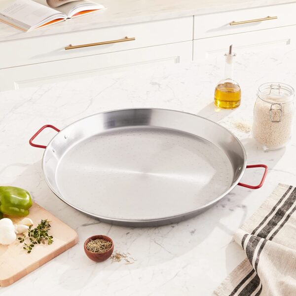 Matfer Bourgeat Polished Steel Paella Pan 27 1/2" (071050) - iFoodservice Online