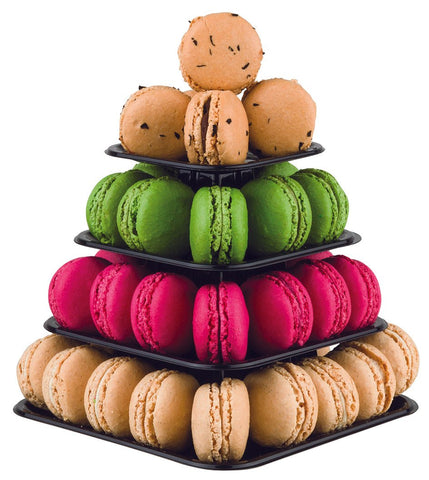 Matfer Bourgeat Pyramid Macaroons Display Black 210 Macaroons (681592) - iFoodservice Online