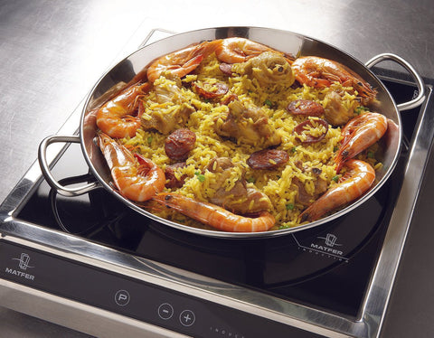 Matfer Bourgeat Stainless Steel Paella Pan 12 1/2" (070990) - iFoodservice Online