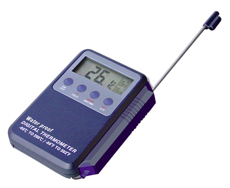 Matfer Bourgeat Watertight Electronic Digital Thermometer With Alarm (072271) - iFoodservice Online