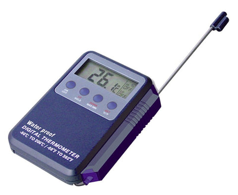 Matfer Bourgeat Watertight Electronic Digital Thermometer With Alarm (072271) - iFoodservice Online