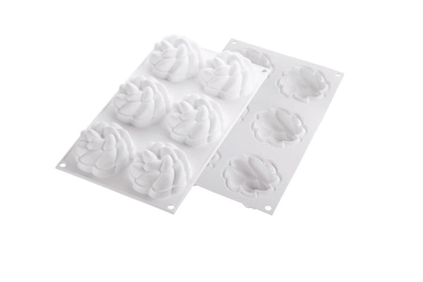 SILIKOMART CURVE FLEUR 90 - SILICONE MOULD N.6 FLEUR ø99 H 35 MM (Pack ok 10 ) - iFoodservice Online