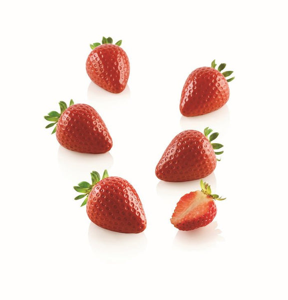 SILIKOMART CURVE FRAGOLA 30 - SILICONE MOULD N.15 FRAGOLA 48x37 H 33 MM + CUTTER (pack of 10) - iFoodservice Online