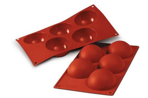 Silikomart - Silicone Mould N. 5 Half - spheres Ø80 H 40 Mm (SF001) - iFoodservice Online