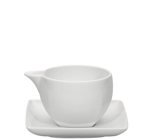 VISTA ALEGRE Carre White Sauceboat W/Std - Item (21103825) - iFoodservice Online